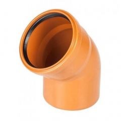 Отвод канализационный рыжий Ø110 67° ПВХ Nashorn 10027