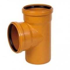 Тройник канализационный рыжий Ø160х110 90° ПВХ Nashorn 10040