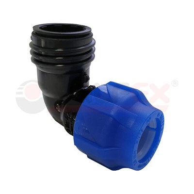 Отвод ПНД компрессионный с наружной резьбой  32х1/2" (80/20) VALFEX 11366