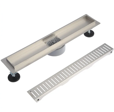 Душевой лоток  с  двухсторонней решеткой (полная или под плитку).с комбинированным затвором 600*70 11426