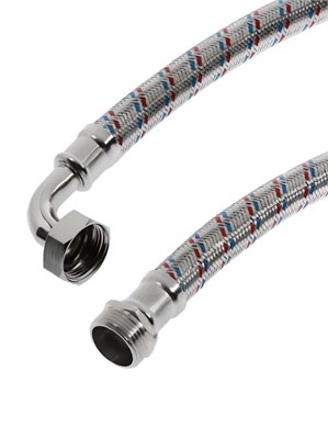 Подводка антивибрационная ГИГАНТ для воды (для насоса) угловое, 1" г/г-60см ,Ø 32мм 11442