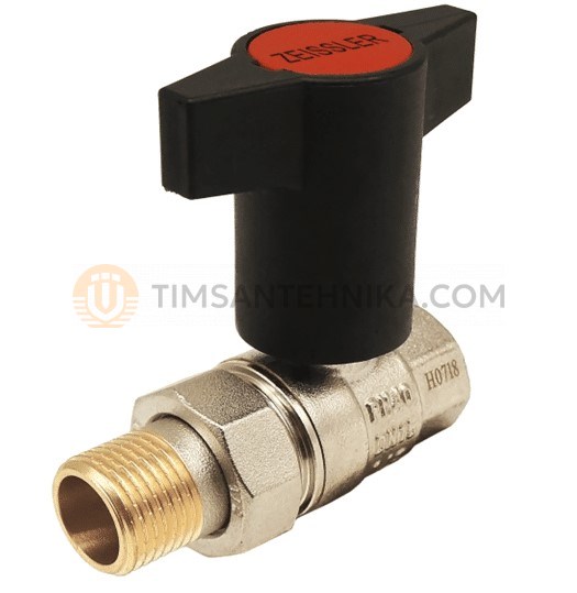 Кран шаровой с американкой, ручка-пластмассовая, вр-нр ZSv.201.0306N 10164