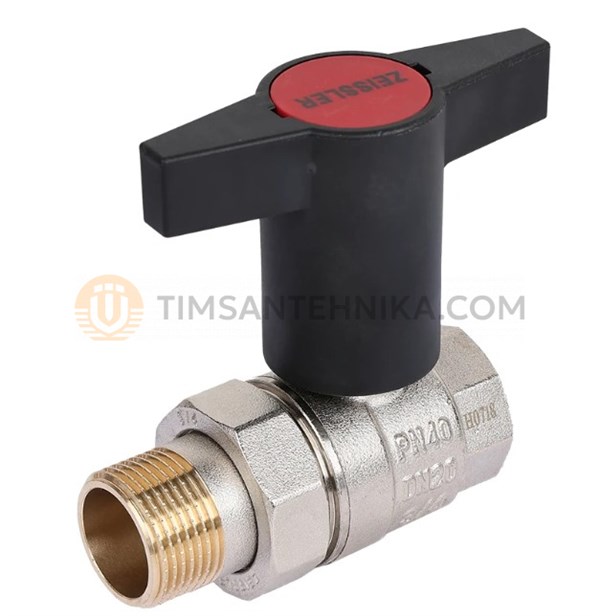 Кран шаровой с американкой, ручка-пластмассовая, вр-нр ZSv.201.0304N 10166