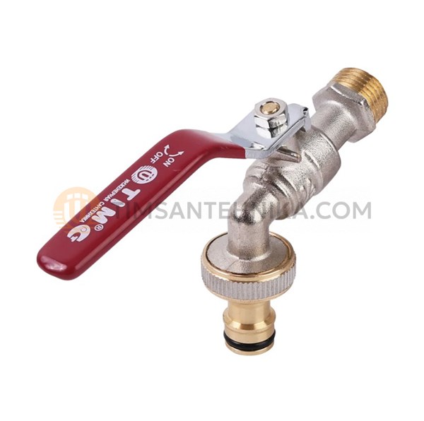 Кран шаровой водоразборный TIM с коннектором для быстрого подключения 1/2 дюйма BV231-2N 10168