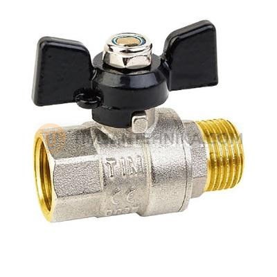 Кран шаровой TIM ВН 1, ручка бабочка DE1221X 10185