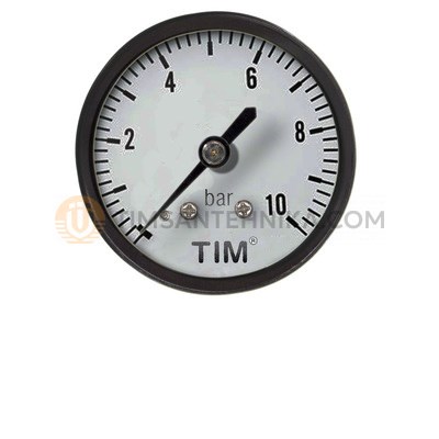 Манометр аксиальный TIM, корпус 50 мм, диапазон 0-6 бар, подключение 1/4 Y-50T-6 Y-50T-6 10265