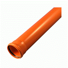 Труба ф110 с раструбом L=6 м рыжая нар.канализ.толщ.ст.3.4 (10) VALFEX 10347