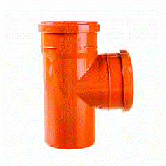 Тройник 87,5° 200-110 РЫЖИЙ нар.канализ.(3) 10394