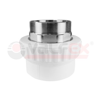 Муфта переходная с наружной резьбой  40 x 1 1/4" под ключ (25/5) (Valfex) БЕЛАЯ 10543