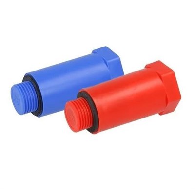 Набор цветных удлиненных заглушек 1/2'' (компл. 2 шт.) (100/1) (синий/красный) VALFEX ЗАВОД ВАЛФ-РУС 10583