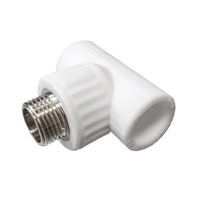 Тройник переходной с наружной резьбой 32х1/2"х32 (30/10) (Valfex) БЕЛЫЙ 10625