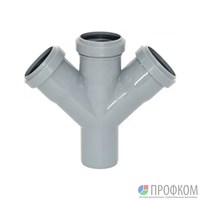 Крестовина 110/50/50х87,5° вн.канализ. (35) VALFEX 10990