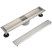 Душевой лоток  с  двухсторонней решеткой (полная или под плитку).с комбинированным затвором 600*70 11426