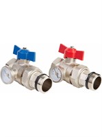 Кран шаровой с полусгоном и термометром 1“(пара) 11435