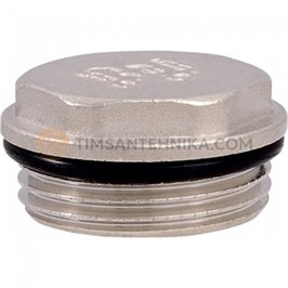 Заглушка никелированная с уплотнительным кольцом TIM 1