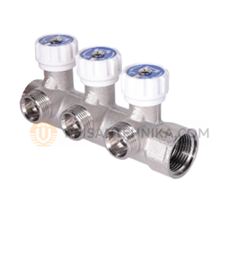 Коллектор с регулирующими вентилями и выходами стандарта Евроконус 1*3/4EK-2выхода MR-04N-2E 10326