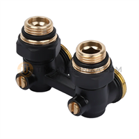 Узел нижнего подключения TIM 3/4 угловой, Черный (c адаптером 1/2) ME221CB 10338