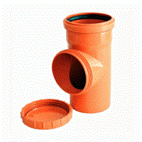 Ревизия с крышкой D 160мм РЫЖАЯ нар.канализ.(9) VALFEX 10384