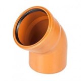 Отвод канализационный рыжий Ø160 30° ПВХ Nashorn 10031