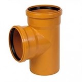 Тройник канализационный рыжий Ø160х110 90° ПВХ Nashorn 10040