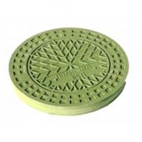 Крышка люк для колодца 315 мм полимерпесчаная (зеленая) 10071