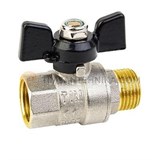 Кран шаровой TIM ВН 1/2, ручка бабочка DE1215X 10184