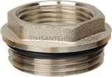 Футорка никелированная с уплотнительным кольцом TIM 1" - 1/2" штуцер/гайка M302-24 10307