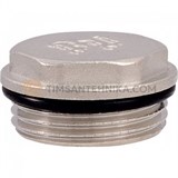 Заглушка никелированная с уплотнительным кольцом TIM 3/4" штуцер M301-3 10315