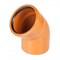Отвод 67,5° 160мм РЫЖИЙ нар.канализ.(12) VALFEX 10378